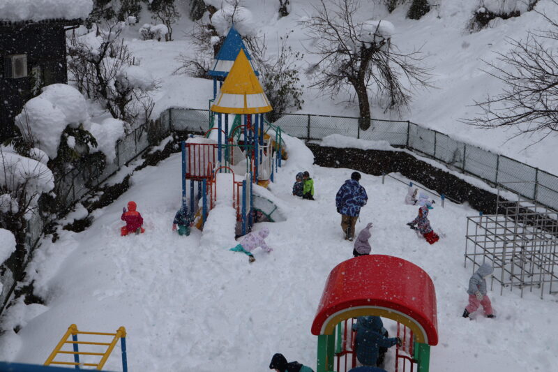 たんぽぽ組　雪が積もったよ⛄